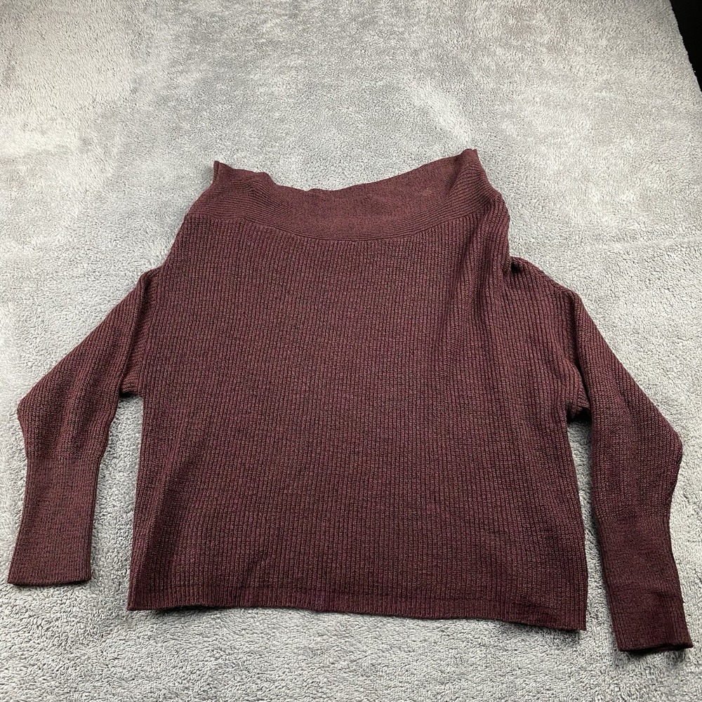 Free People‎ Long Sleeve Knitted Pullover Sweater XS Womens Rust Purple